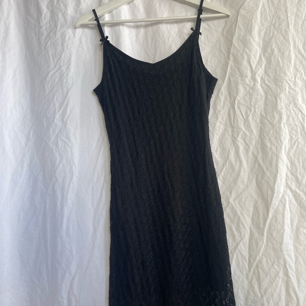 Wild Fable Bow Lace Midi Dress Black Size XS blogger - Picture 11 of 12